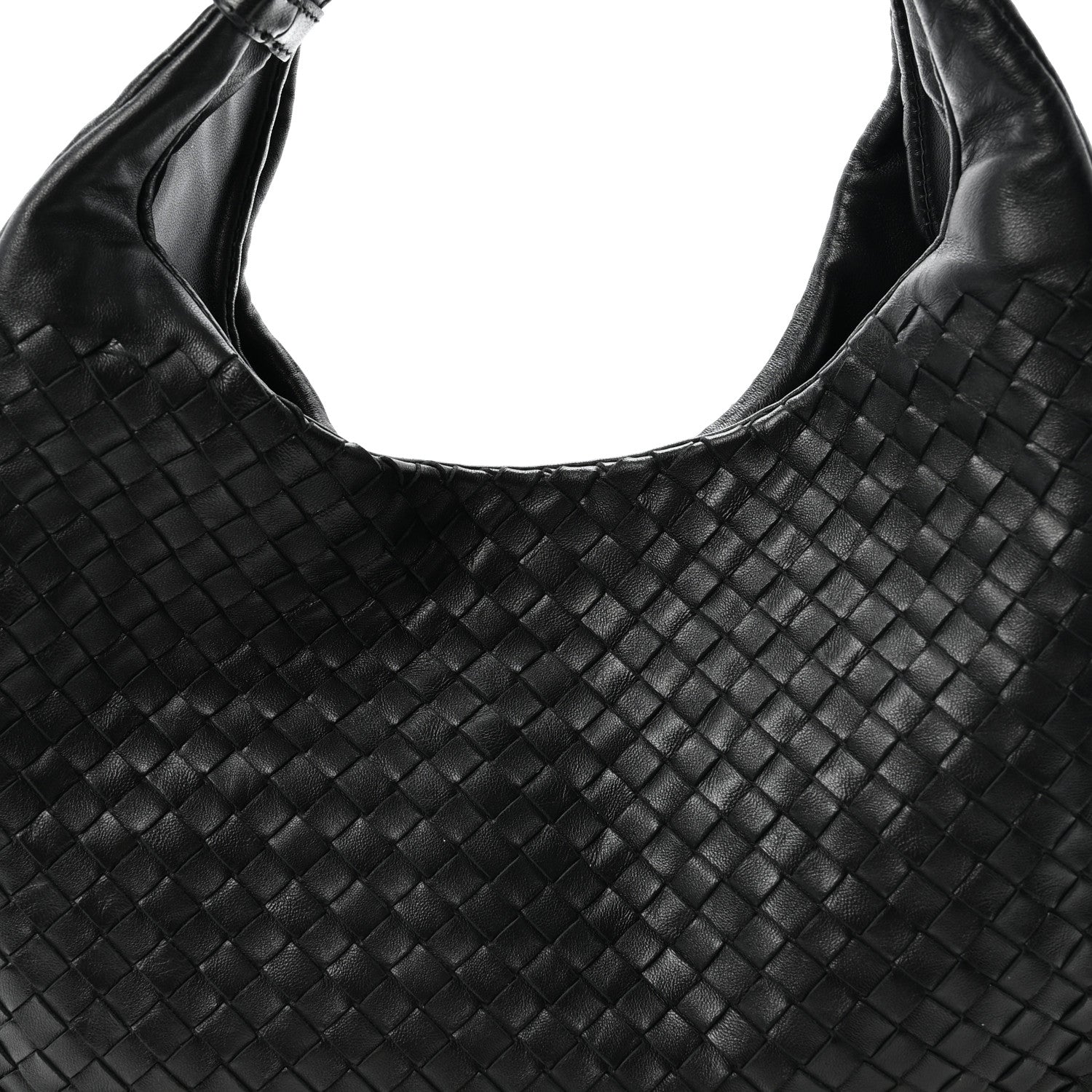 Bottega Veneta Nappa Intrecciato Medium Campana Shoulder Bag Black 8 of 10