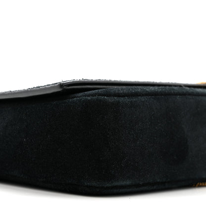 Saint Laurent Suede Monogram Tassel Kate 99 Baguette Bag Black 9 of 15