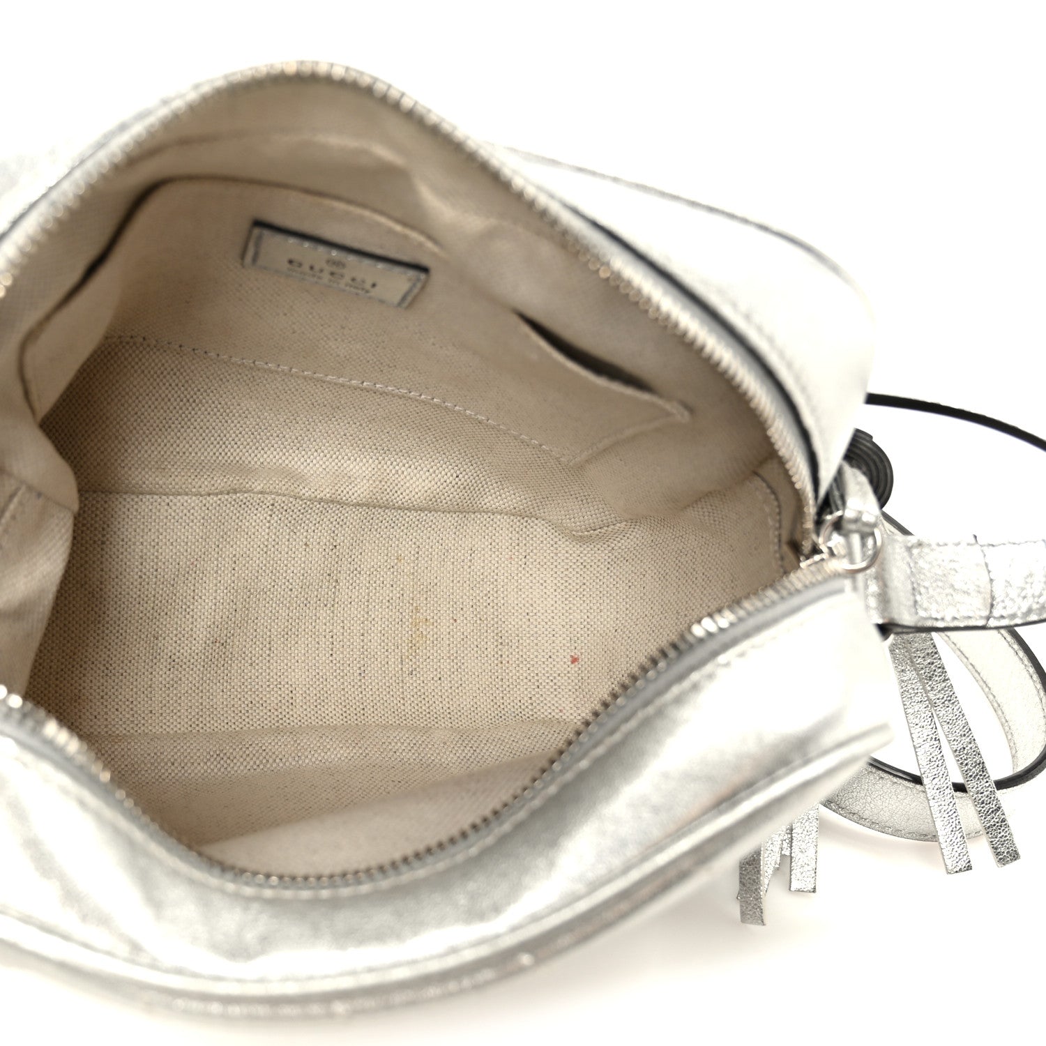 Gucci Metallic Sakai Be Green Calfskin Diagonal Stitched Small