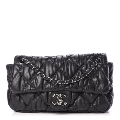 Chanel Calfskin Small Bubble Quilt Flap Bag Black 1 of 9