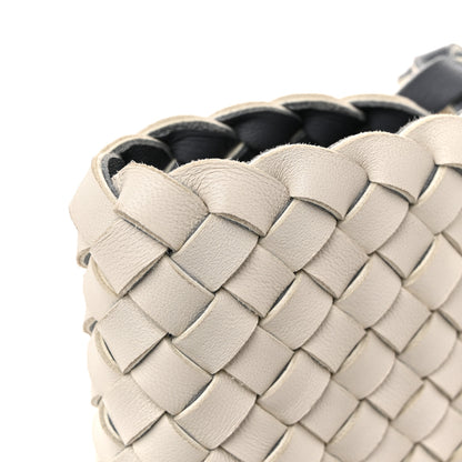 Bottega Veneta Nappa Intrecciato Bicolor Tote Bag Thunder White Silver 12 of 12