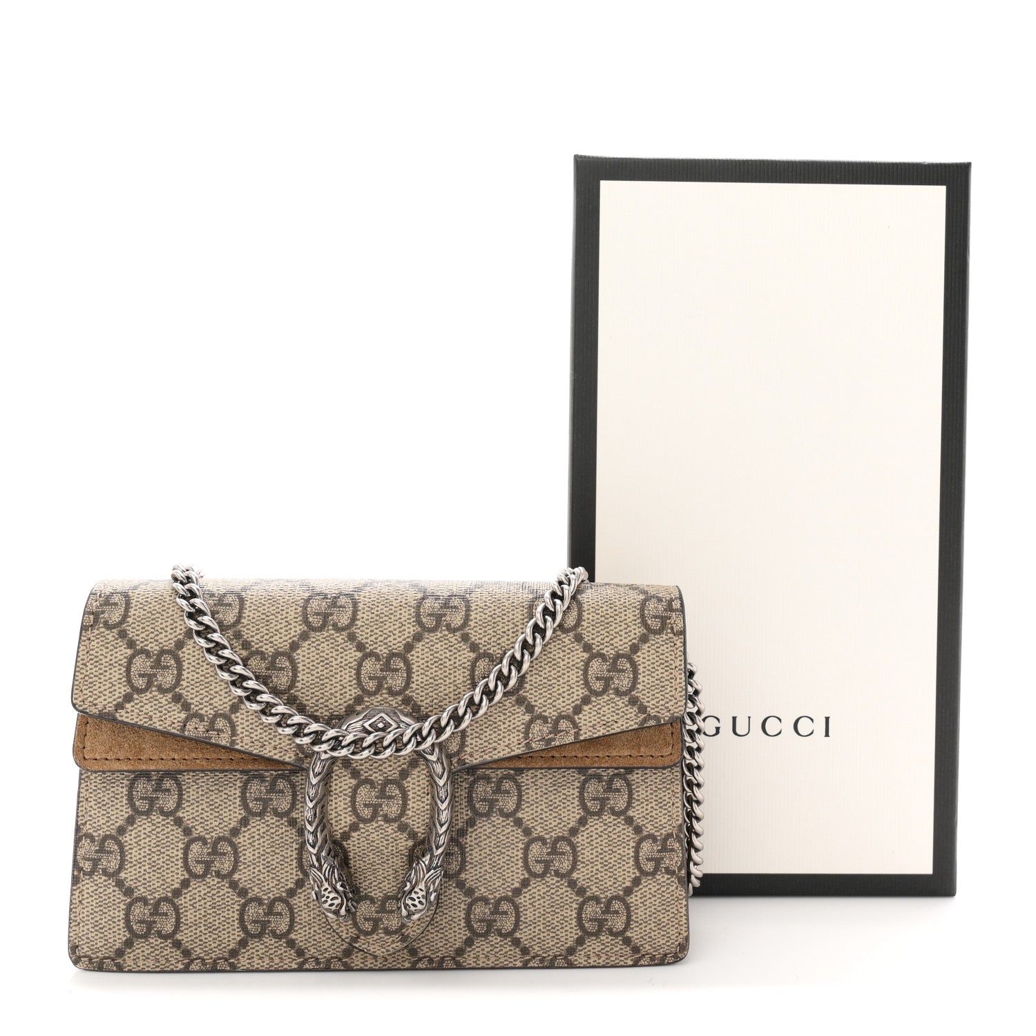 Gucci GG Supreme Monogram Super Mini Dionysus Shoulder Bag Taupe 10 of 10