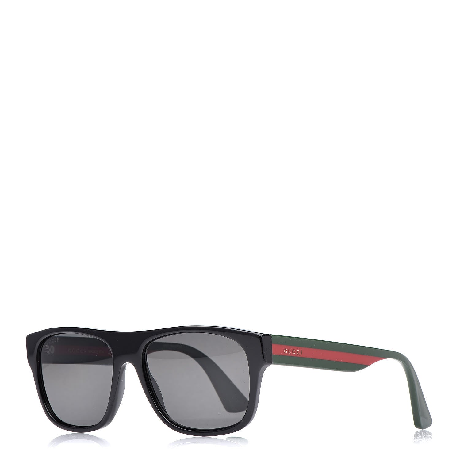 Gucci Acetate Square Frame Web Sunglasses GG0341S Black 1 of 7