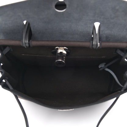 Hermes Toile Militaire Vache Hunter Laque Herbag Zip Retourne PM 31 Ebene Black 6 of 14