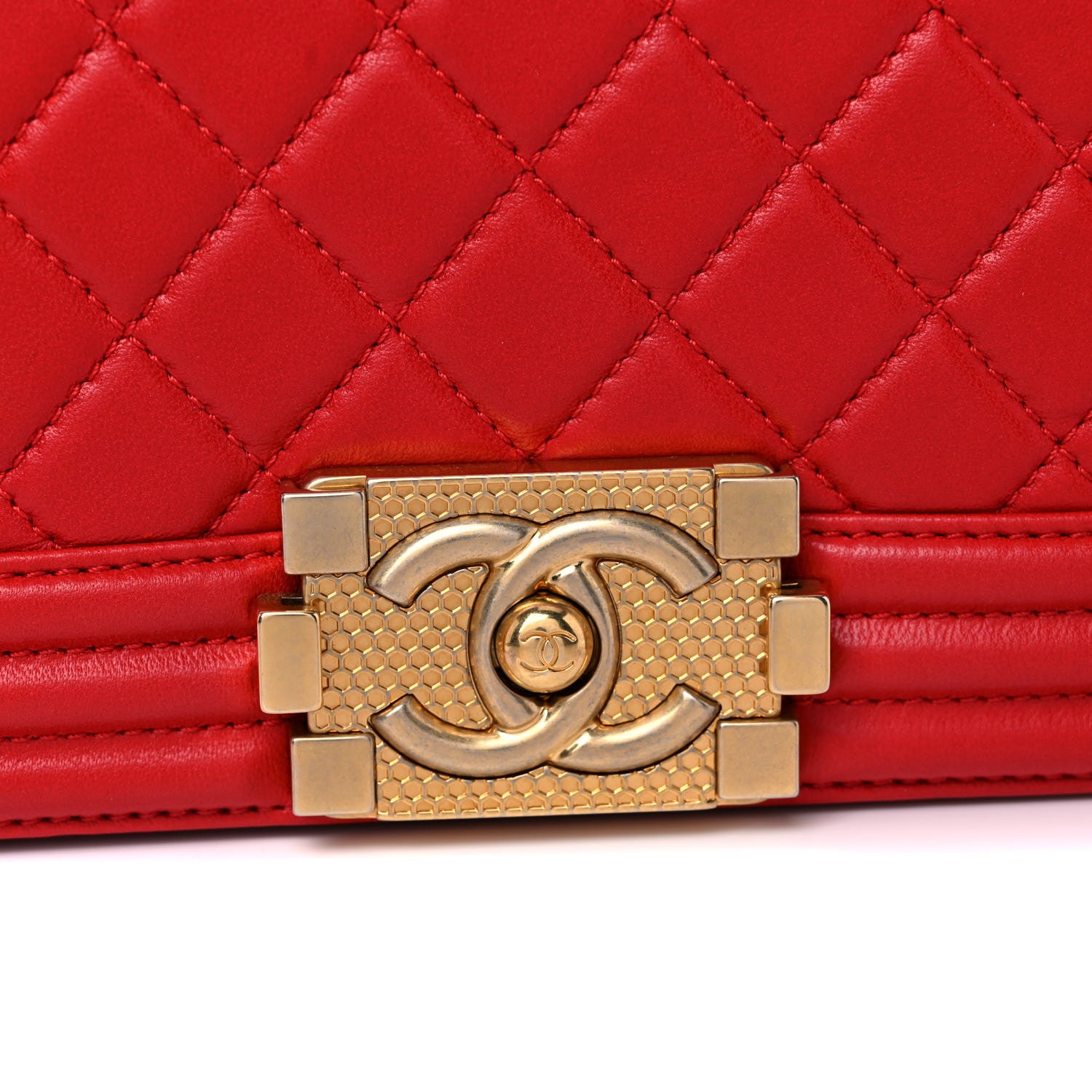 Chanel Lambskin Quilted Medium Boy Flap Red 10 of 12
