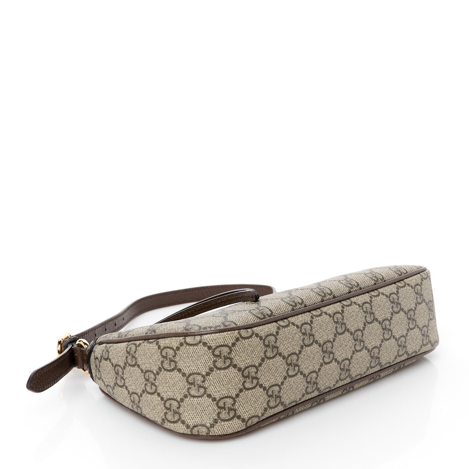 Gucci GG Supreme Monogram Textured Dollar Calfskin Small Ophidia Hobo Beige Ebony New Acero 4 of 12