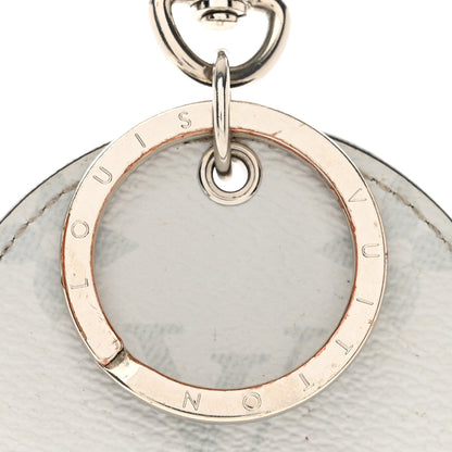 Louis Vuitton Monogram Porte Cle Logo Bag Charm Key Ring White 4 of 4