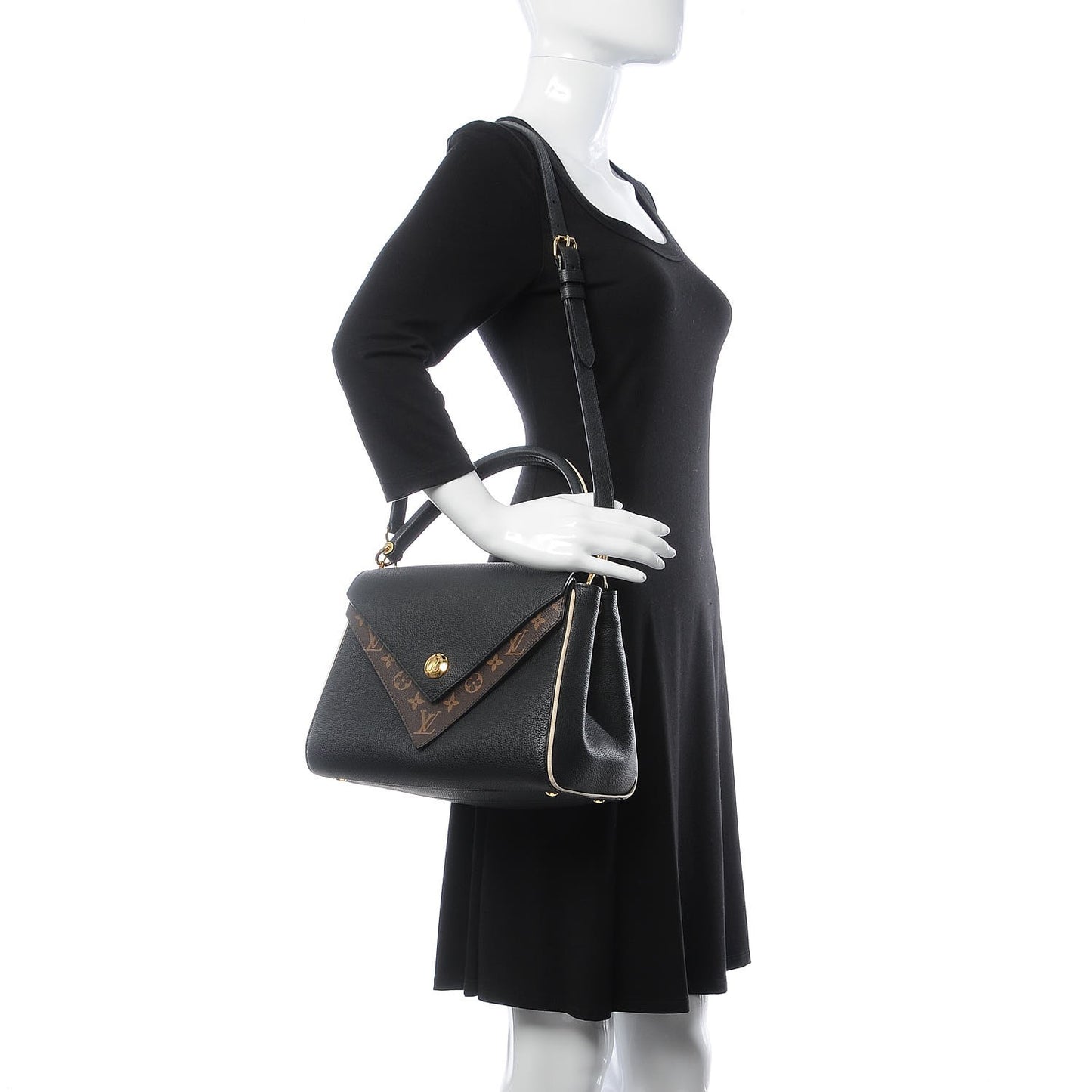 Monogram Double V Black