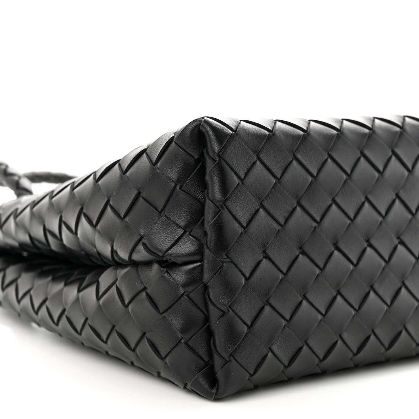 Nappa Intrecciato Medium Andiamo Shoulder Bag Black