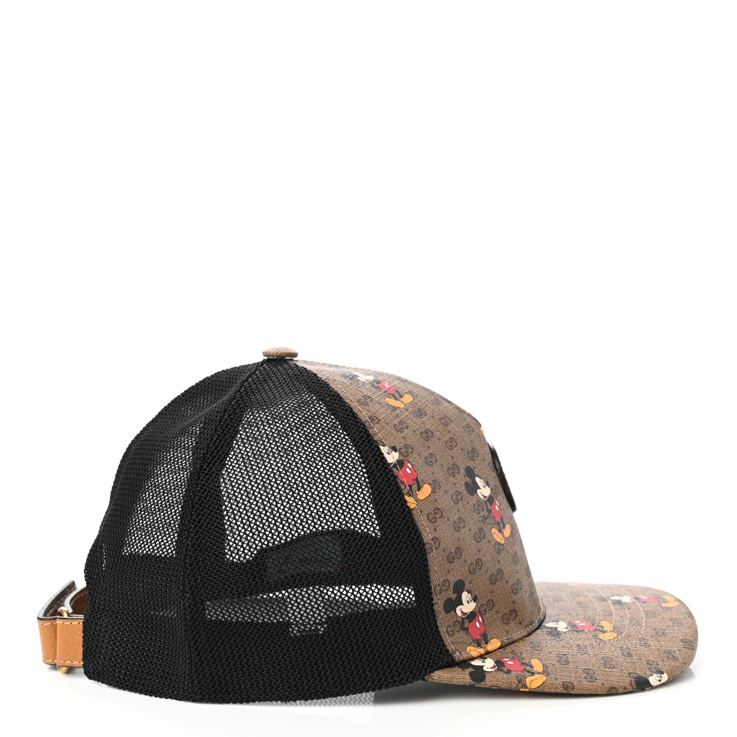 X DISNEY Mini Vintage GG Supreme Monogram Mickey Mouse Baseball Hat L Beige Vintage Sun Oil
