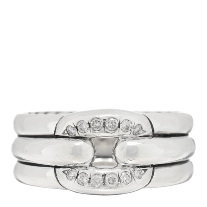 David Yurman Sterling Silver Diamond 11mm Thoroughbred Cushion Link Ring 60 9 1 of 4