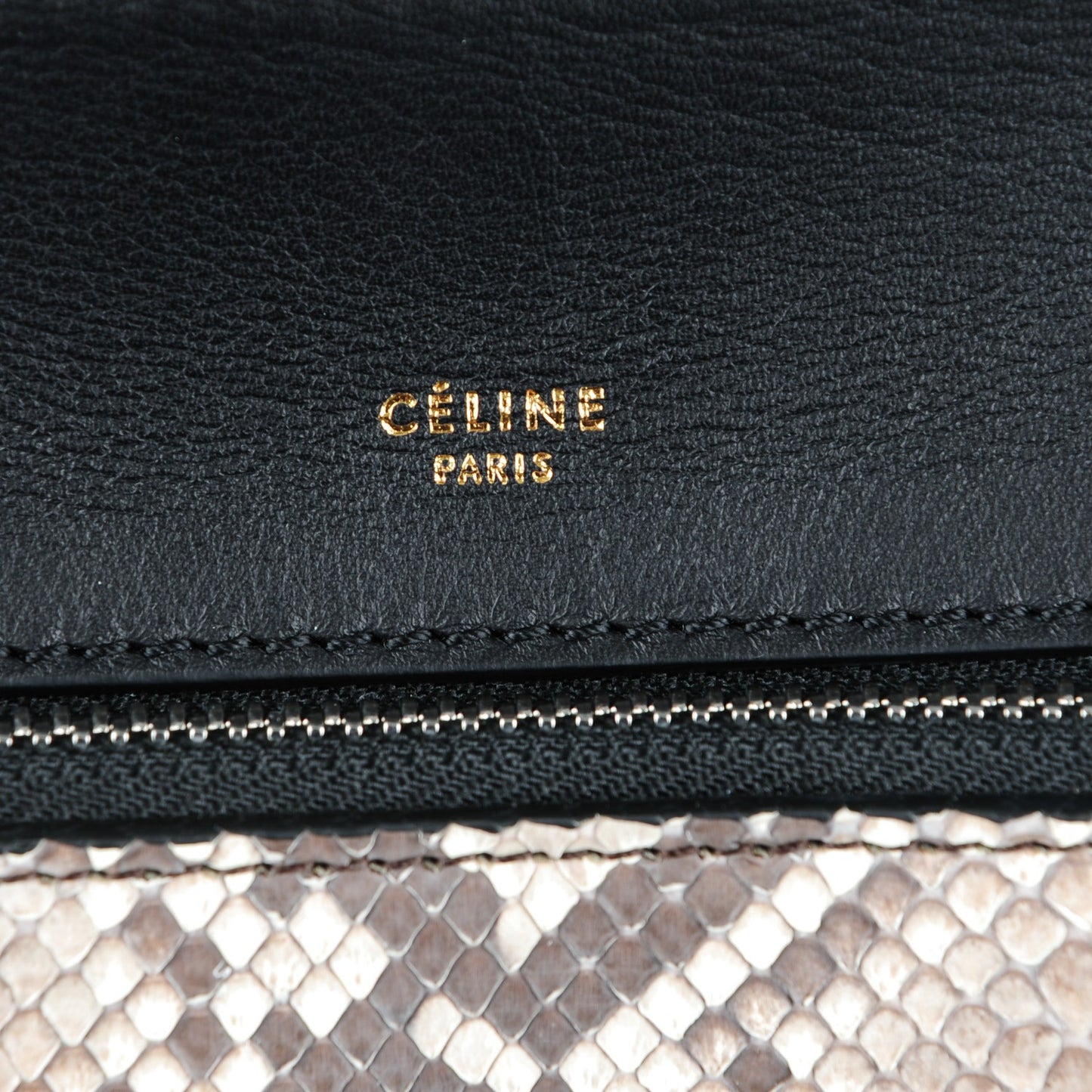 Python Medium Edge Shoulder Bag Natural