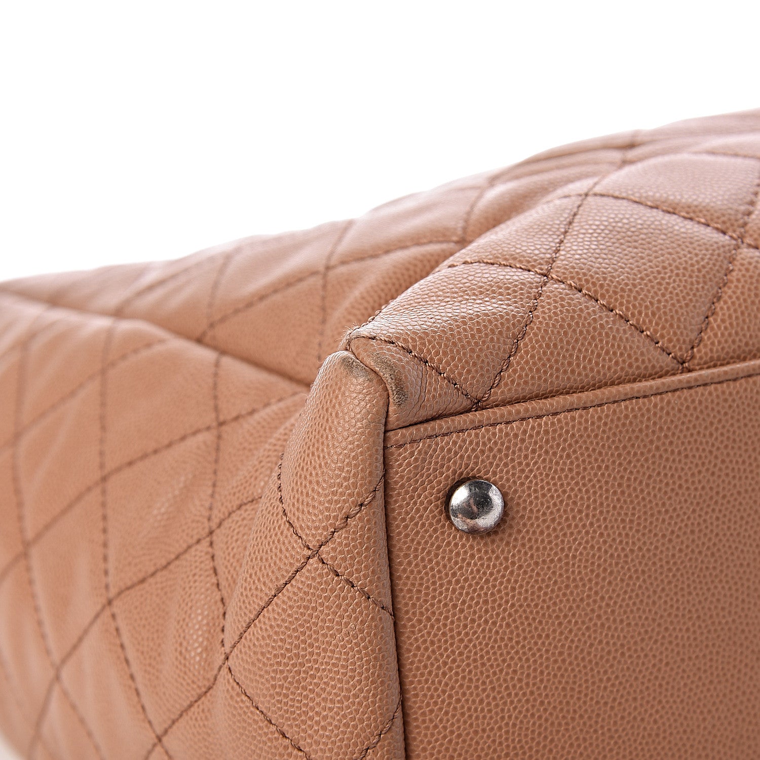 Chanel Caviar Quilted Large Coco Handle Shopping Tote Beige 12 of 16