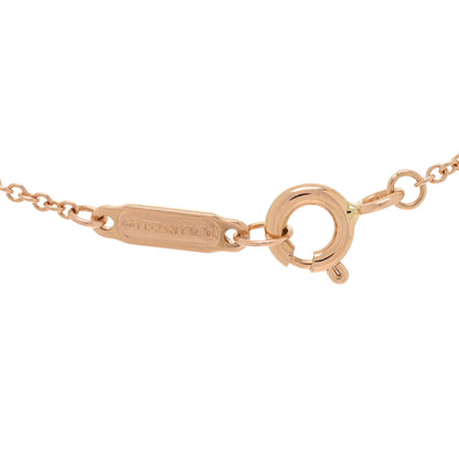 Tiffany 18K Rose Gold Diamond Small T Smile Pendant Necklace 4 of 5
