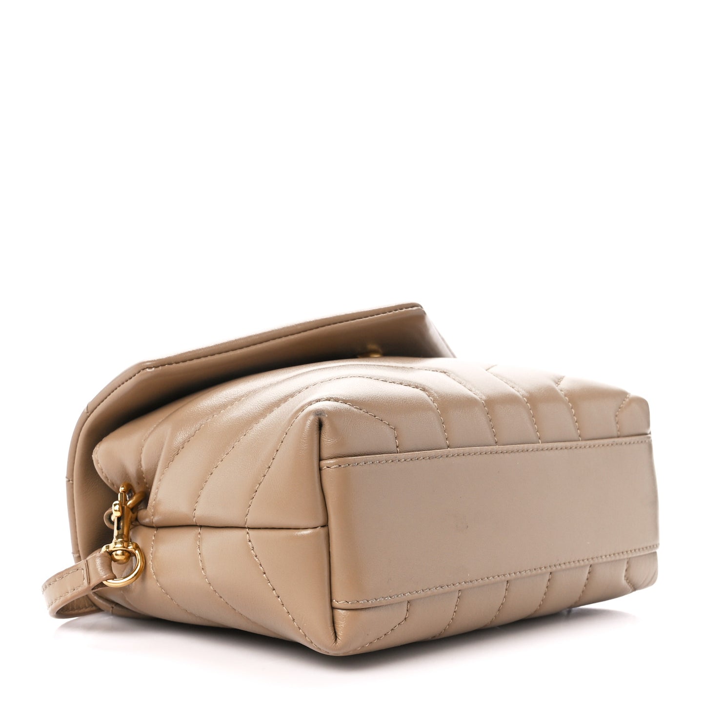 Calfskin Y Quilted Monogram Toy Loulou Crossbody Bag Dark Beige