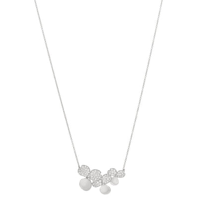 Tiffany Platinum Diamond Mini Paper Flowers Cluster Pendant Necklace 1 of 5