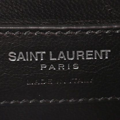 Saint Laurent Calfskin Crocodile Embossed Medium Classic Monogram Kate Tassel Satchel New Red 6 of 9