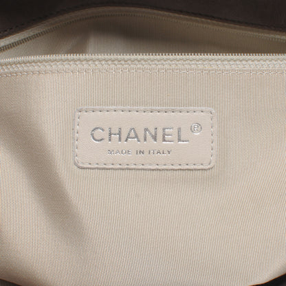 Chanel Washed Lambskin Chain Around Maxi Flap Bag Taupe 6 of 7