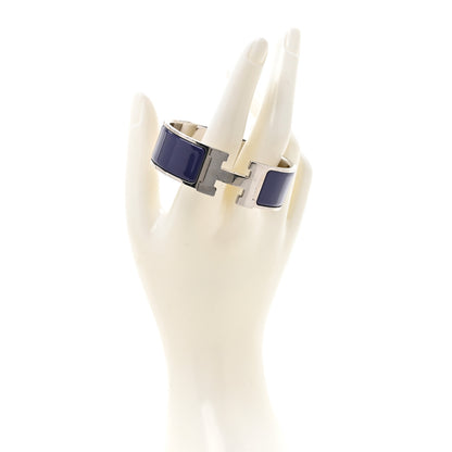Hermes Enamel Wide Clic Clac H Bracelet PM Iris 2 of 7
