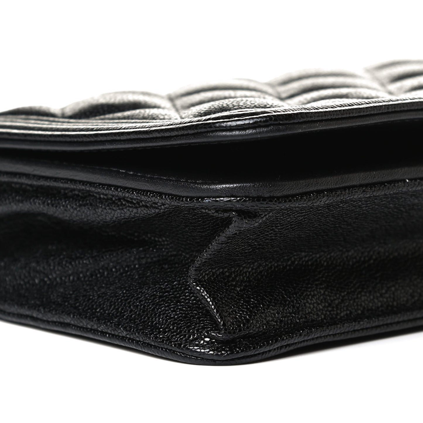 Caviar Quilted Boy Wallet On Chain WOC Black
