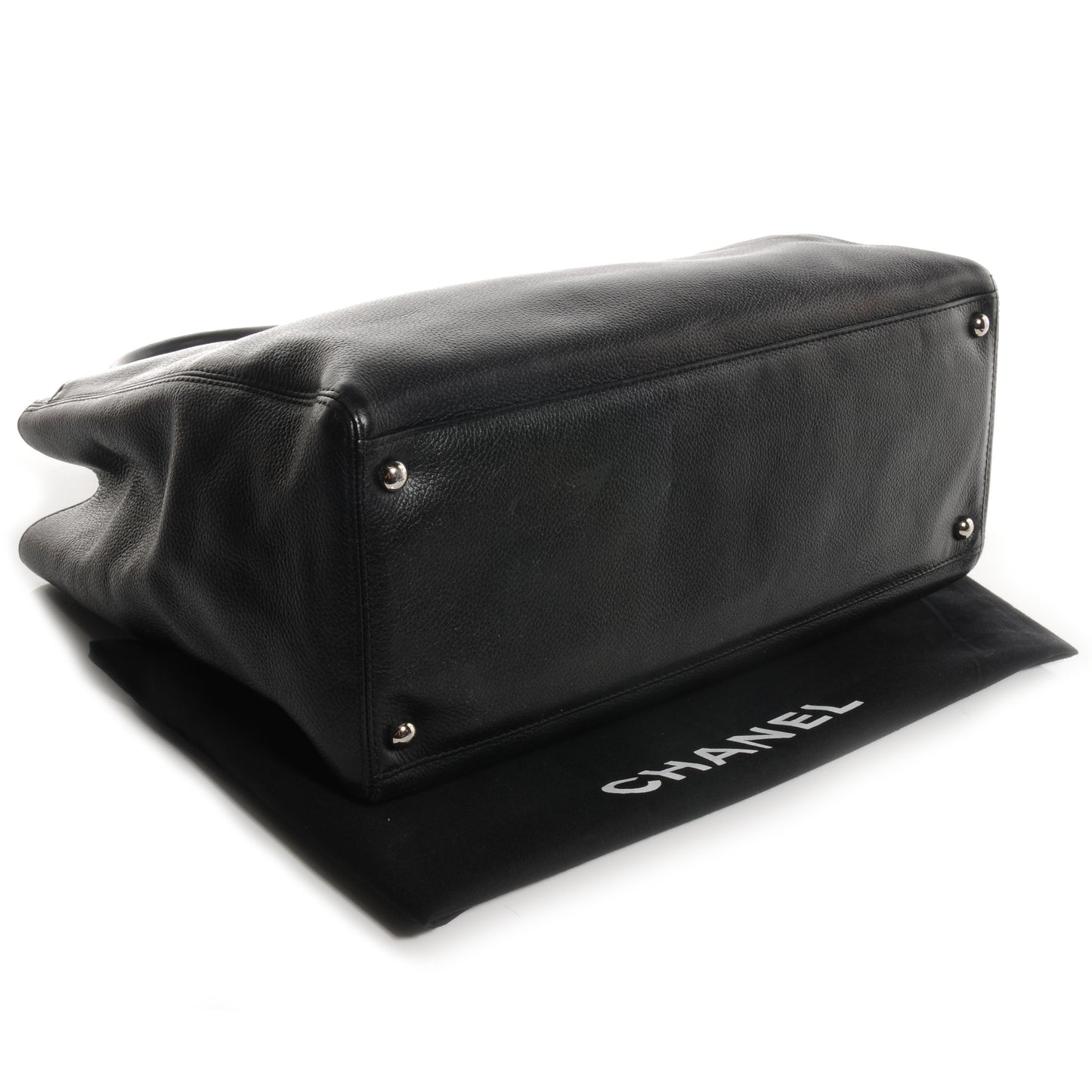 Calfskin Cerf Shopper Tote Black