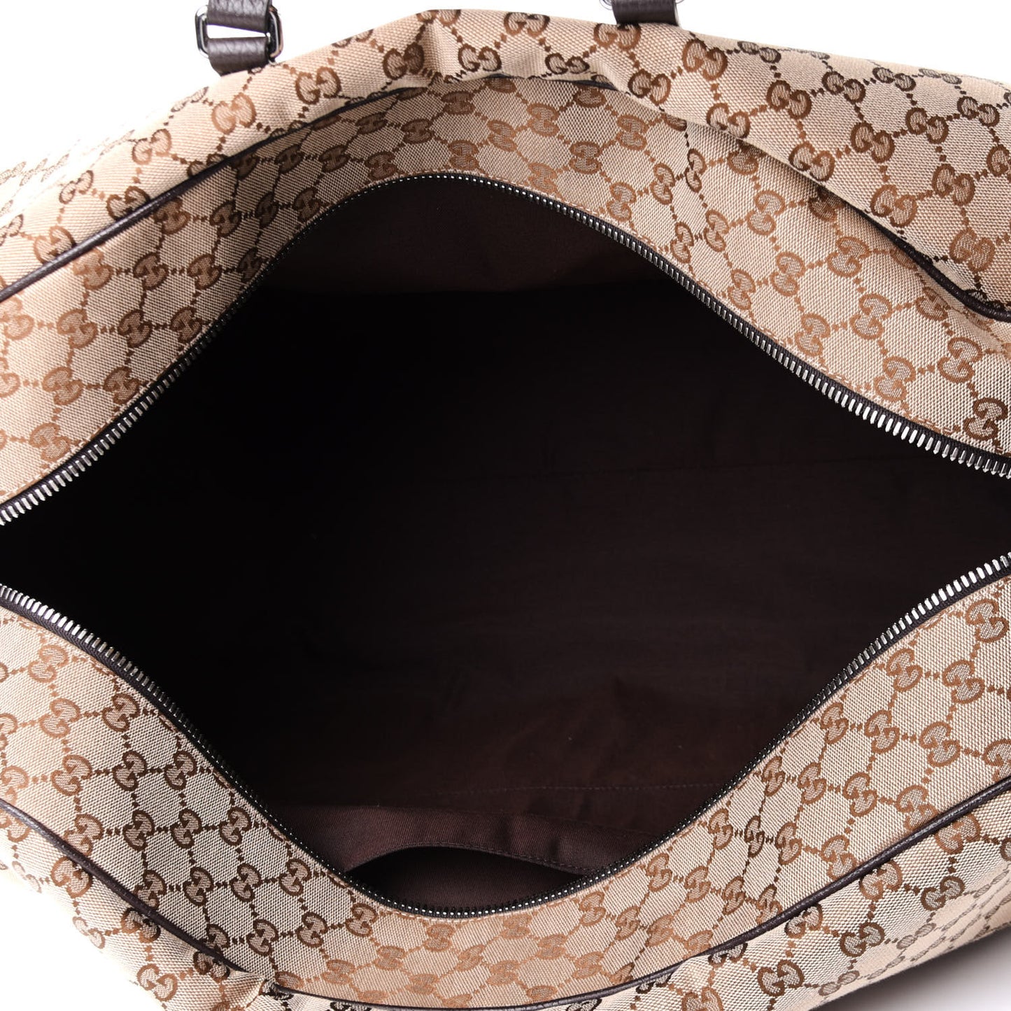 Monogram Dollar Calfskin Large Boston Duffle Bag Beige Ebony Testa di Moro Marrone Scuro