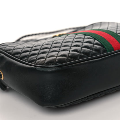 Gucci Calfskin Web Trapuntata Small GG Shoulder Bag Black 7 of 8