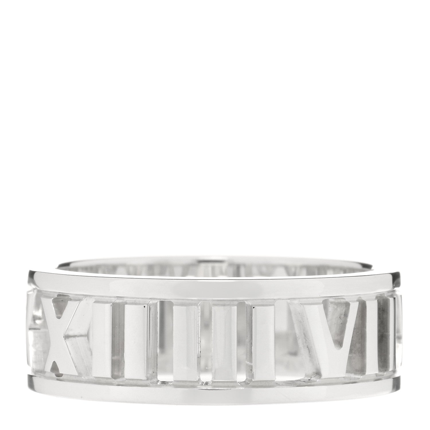 Tiffany Sterling Silver Wide Atlas Open Ring 53 6.25 3 of 4