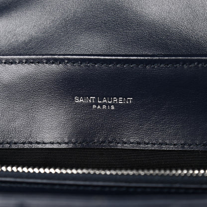 Saint Laurent Calfskin Y Quilted Monogram Medium Loulou Chain Satchel Medium Blue 7 of 11