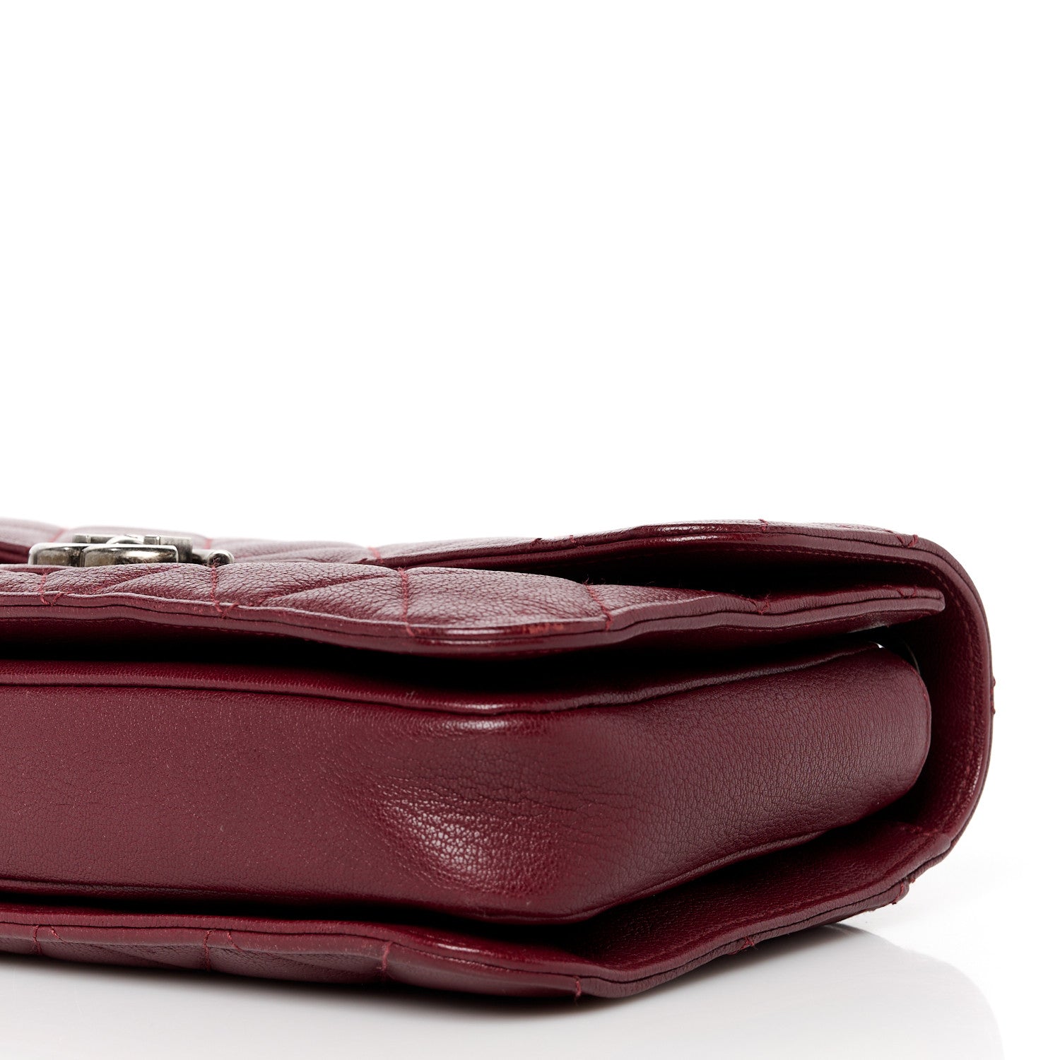 Chanel Goatskin Quilted Medium Perfect Edge Flap Burgundy 10 of 10