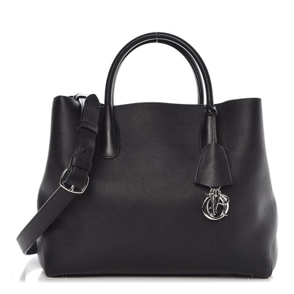 Christian Dior Supple Grained Calfskin Large Open Bar Tote Black 1 of 9