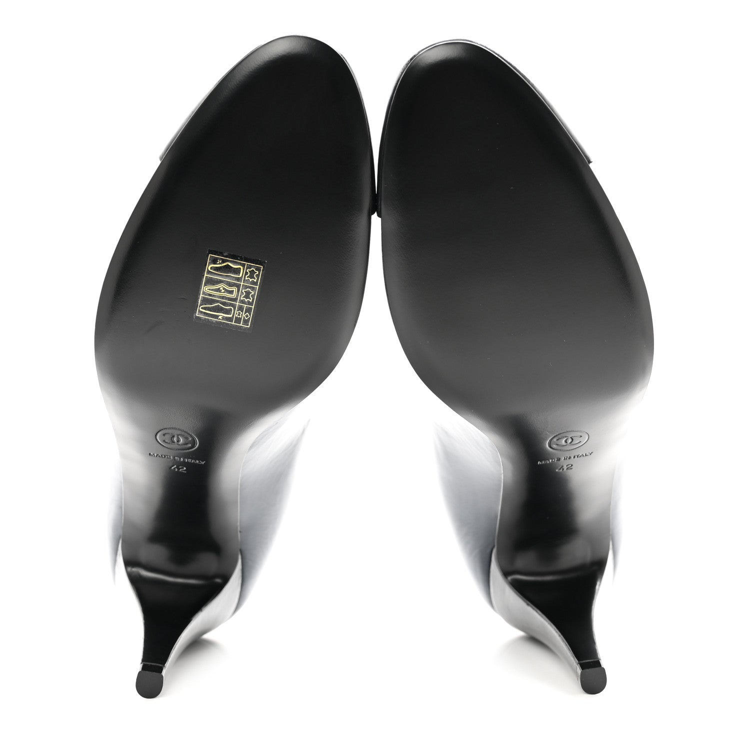 Chanel Shiny Goatskin Cap Toe Mary Jane Pumps 42 Navy Blue Dark Grey 5 of 9