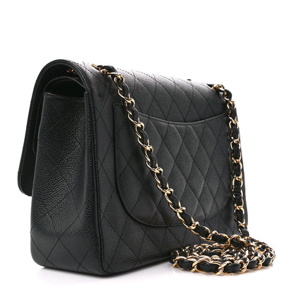 Chanel Caviar Quilted Jumbo Double Flap Black 3 of 11