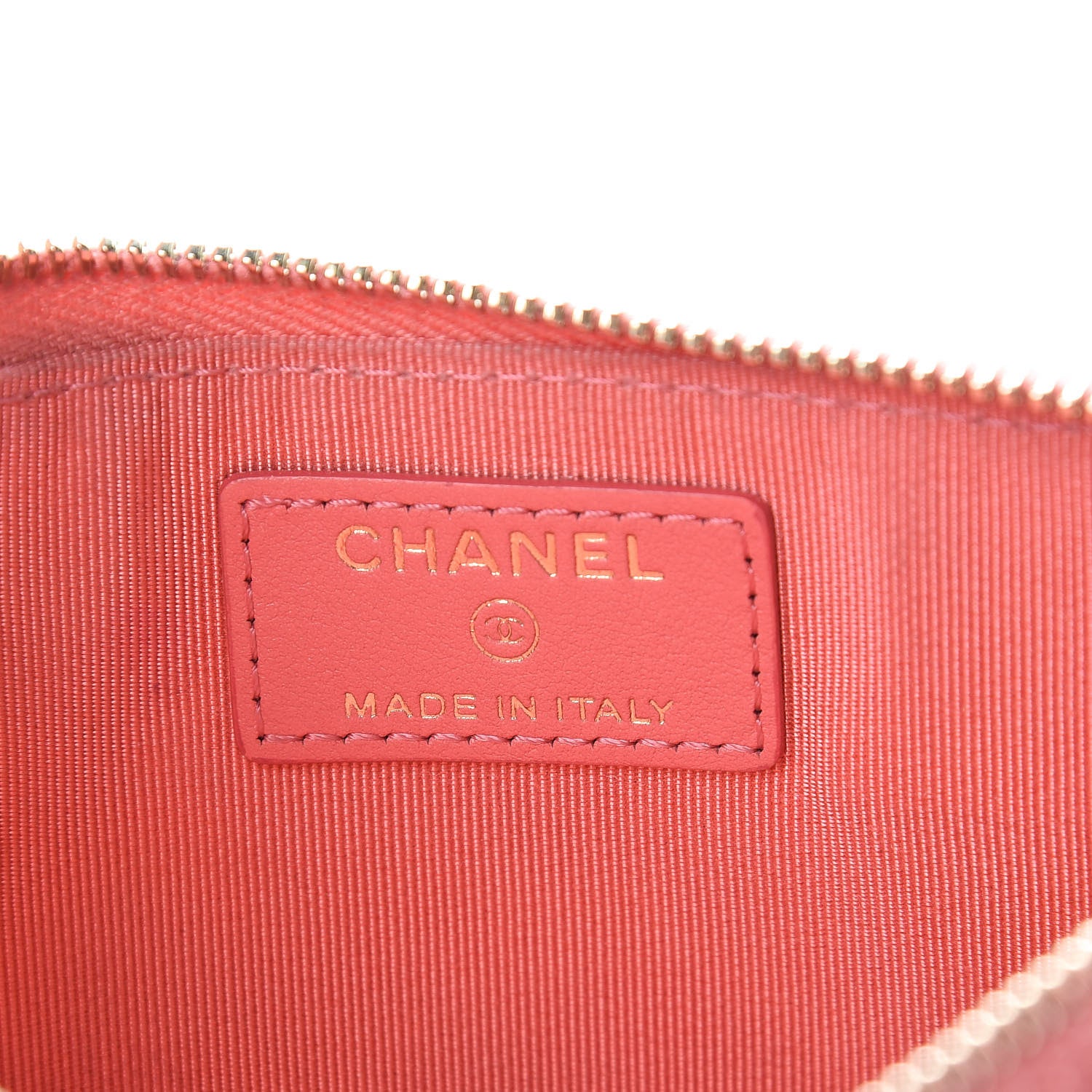 Chanel Iridescent Caviar Quilted Classic Zip Pouch Pink 6 of 12