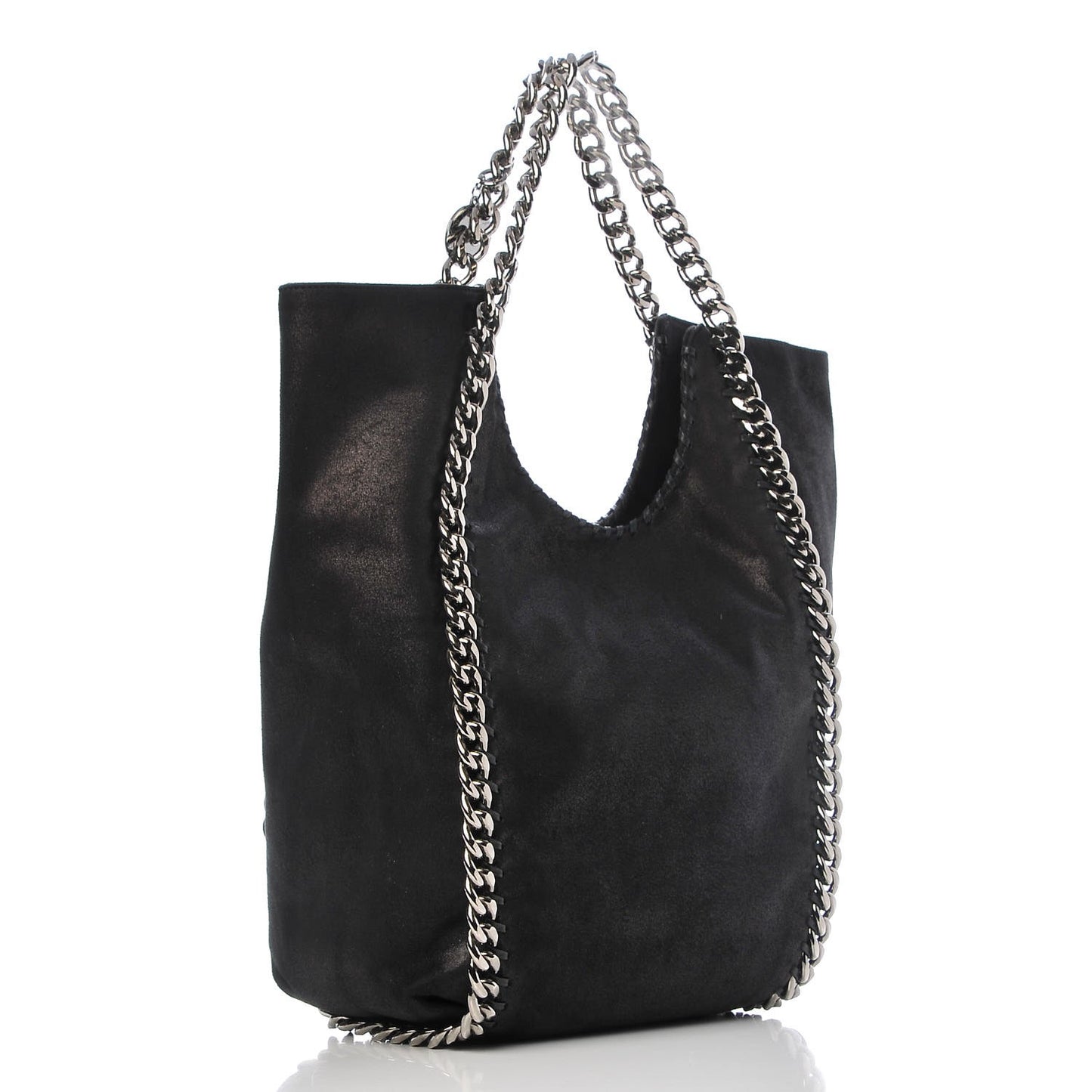 Shaggy Deer Chain Falabella Tote Black