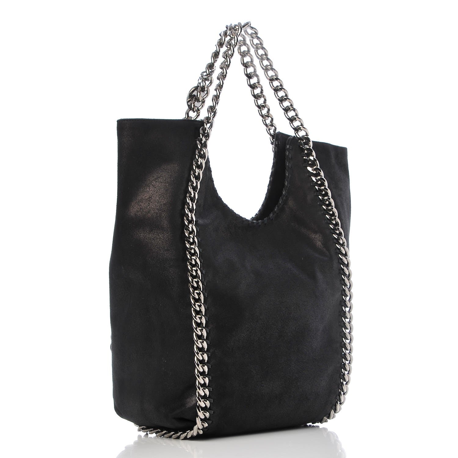 Stella McCartney Shaggy Deer Chain Falabella Tote Black 3 of 6