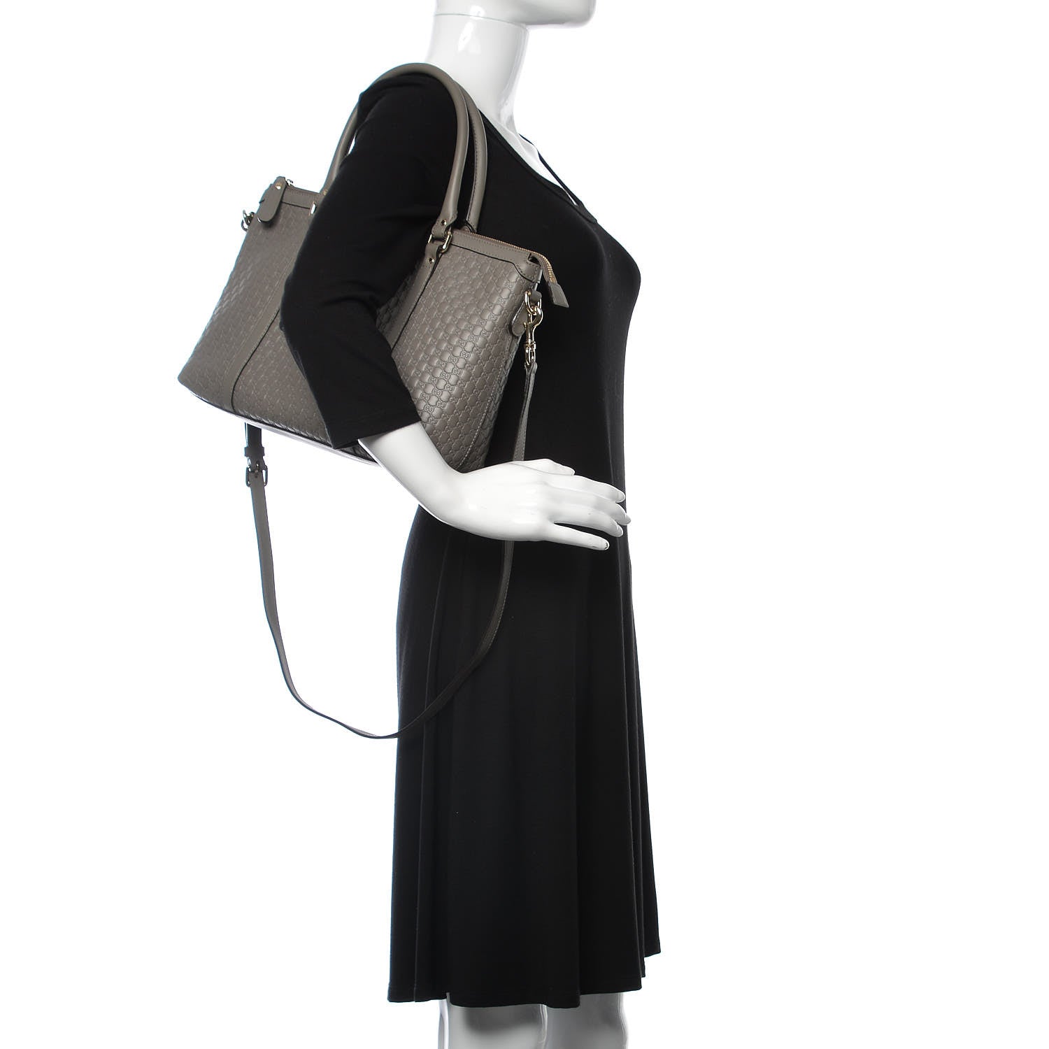 Gucci Soft Microguccissima Small Zippered Satchel Loess 3 of 11