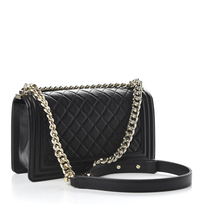 Chanel Lambskin Quilted Medium Boy Flap Black 3 of 10