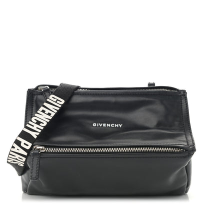 Givenchy Calfskin Mini Pandora Logo Strap Black 1 of 9