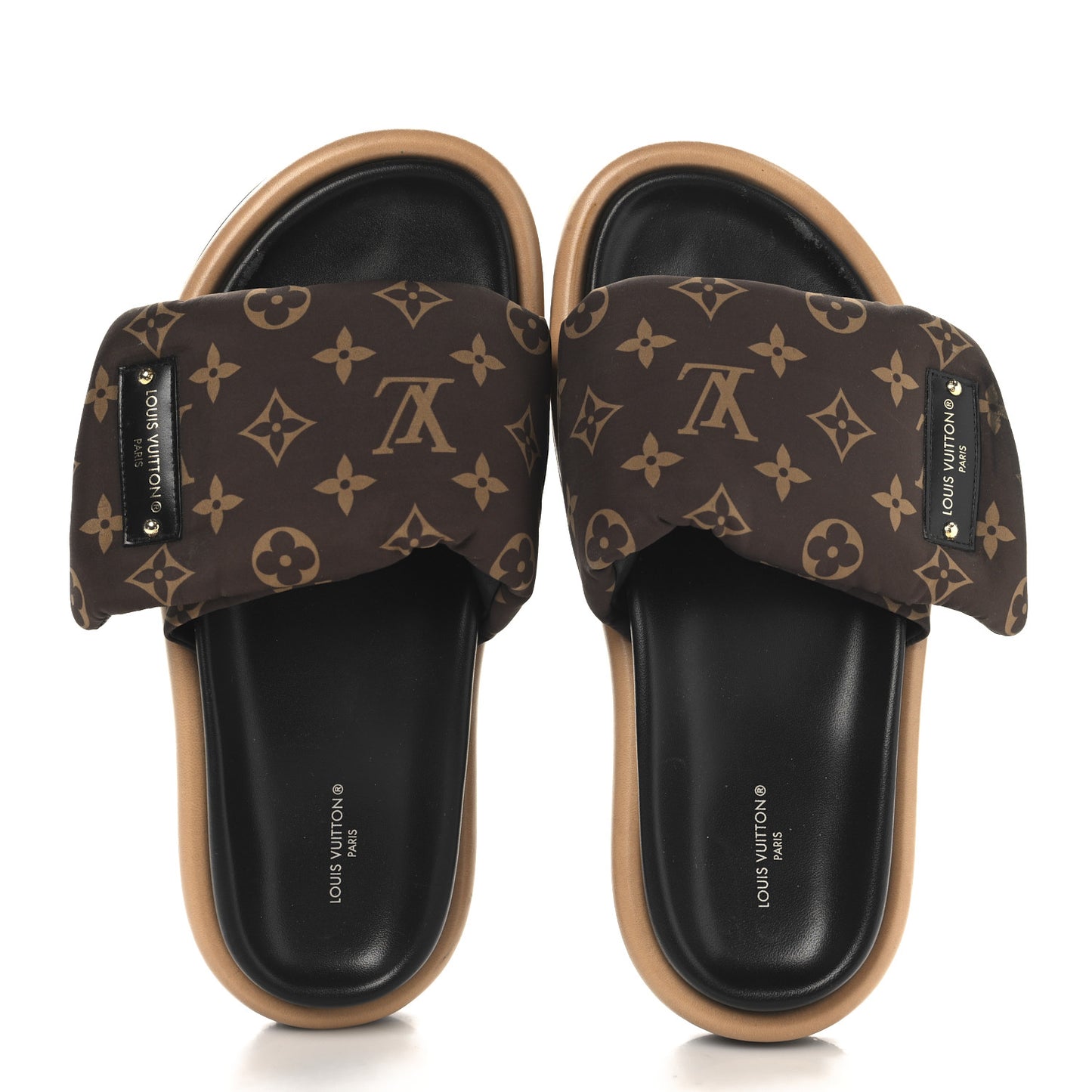 Nylon Monogram Pool Pillow Comfort Mule 39 Cacao Brown