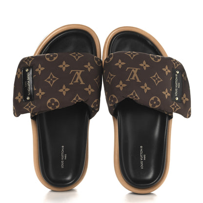 Louis Vuitton Nylon Monogram Pool Pillow Comfort Mule 39 Cacao Brown 2 of 10