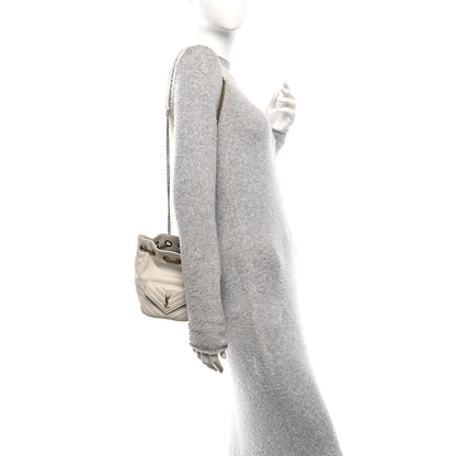 Saint Laurent Lambskin Matelasse Monogram Joe Nano Bucket Bag Crema Soft 3 of 21