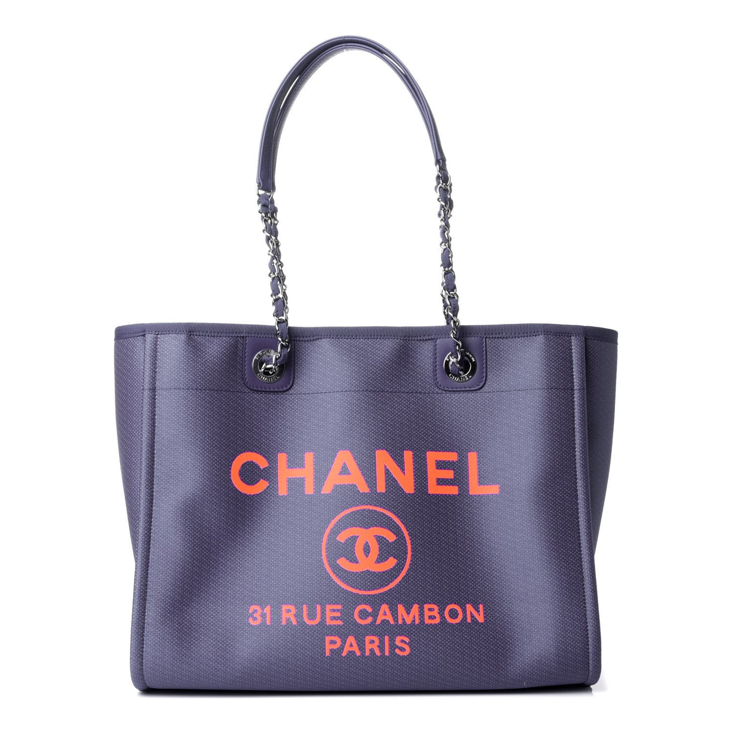 Mixed Fibers Medium Deauville Tote Blue Orange