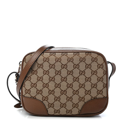 Gucci Monogram Mini Bree Messenger Bag Beige Tabacco 1 of 9
