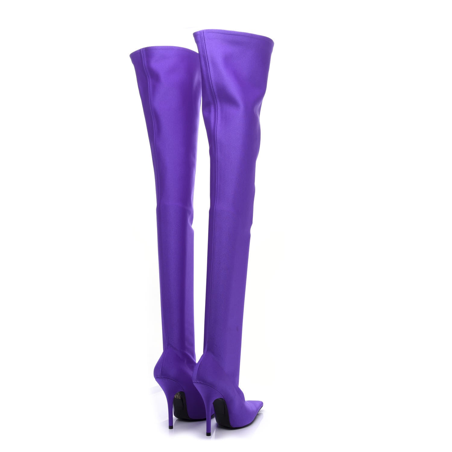 Balenciaga Spandex Pointed Toe Knife Thigh High Boots 35 Violet 4 of 11