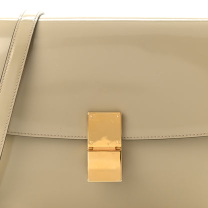 Celine Spazzolato Calfskin Medium Classic Box Flap Bag Quartz 8 of 10