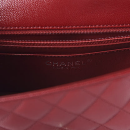 Chanel Caviar Quilted Mini Rectangular Flap Dark Red 8 of 11
