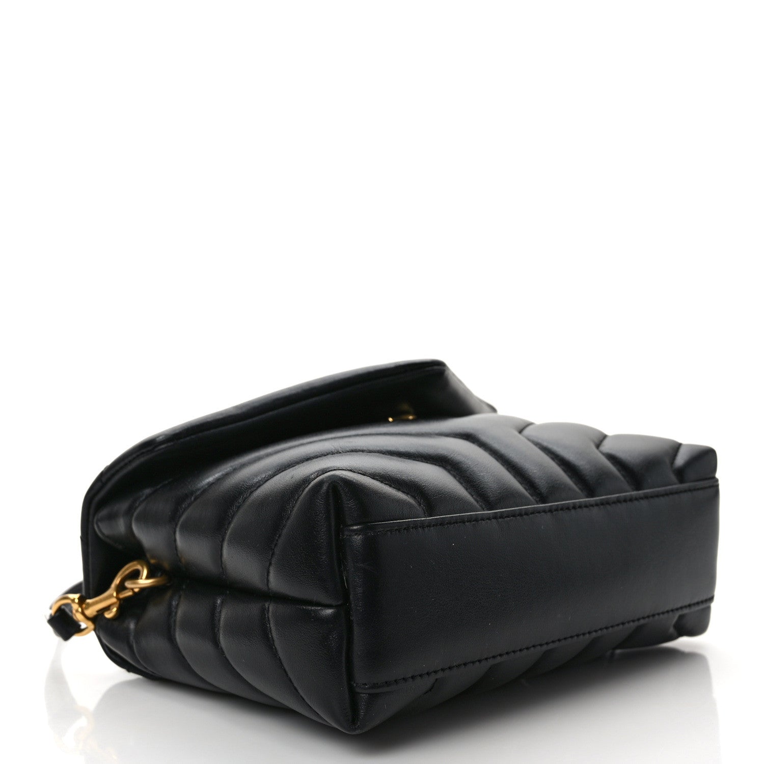 Saint Laurent Calfskin Y Quilted Monogram Toy Loulou Crossbody Bag Black 4 of 14