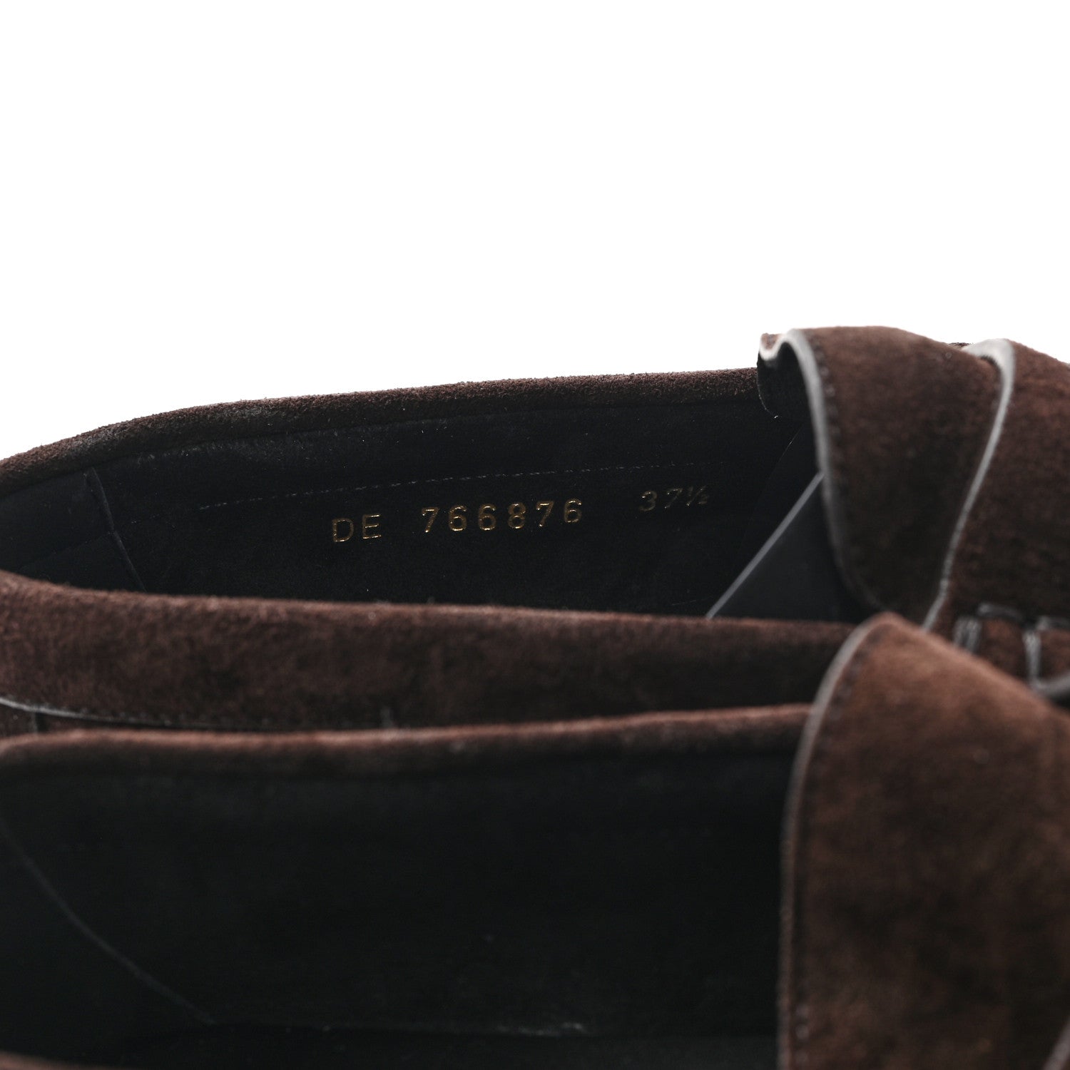 Saint Laurent Suede Le Loafer 15 Penny Slippers 37.5 Dark Chocolate 9 of 10