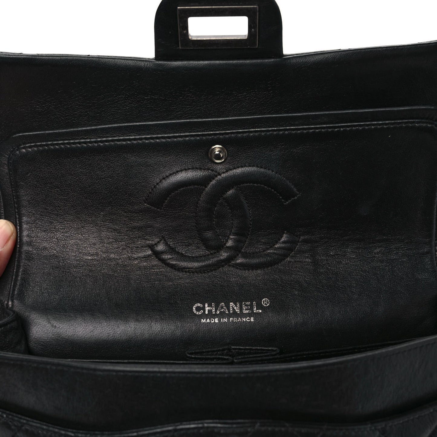 Lambskin Quilted Medium Hybrid Reissue Flap Black